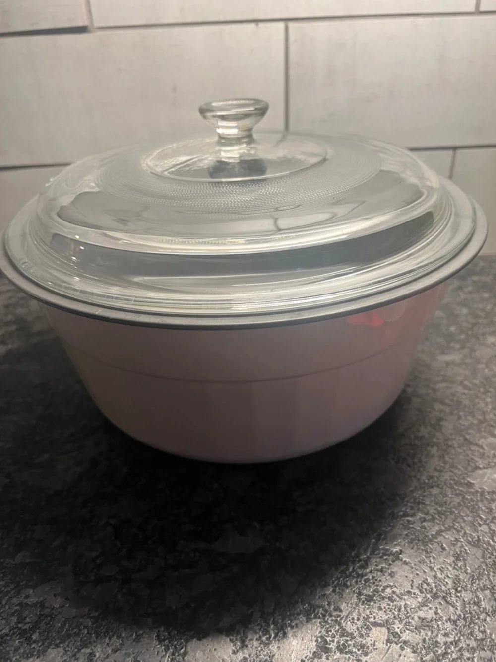 4.5 qt Ware Ever Air Bake insulated Casserole Glass-Lid and plastic lid too.